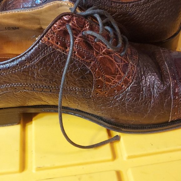 Andrea Crocodile Lace Up in Cognac by Zelli Italia - Picture 7 of 12